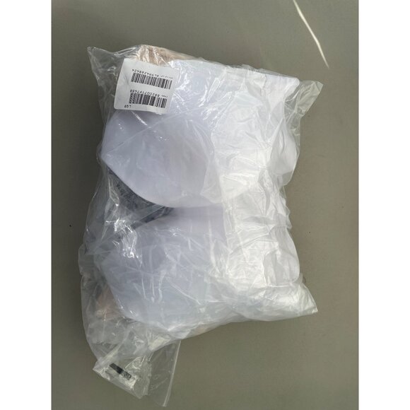 Rhonda Shear 2Pk Molded Cup Bra with Wrap Back Size XL White Light Beige 605.9 - Picture 4 of 9